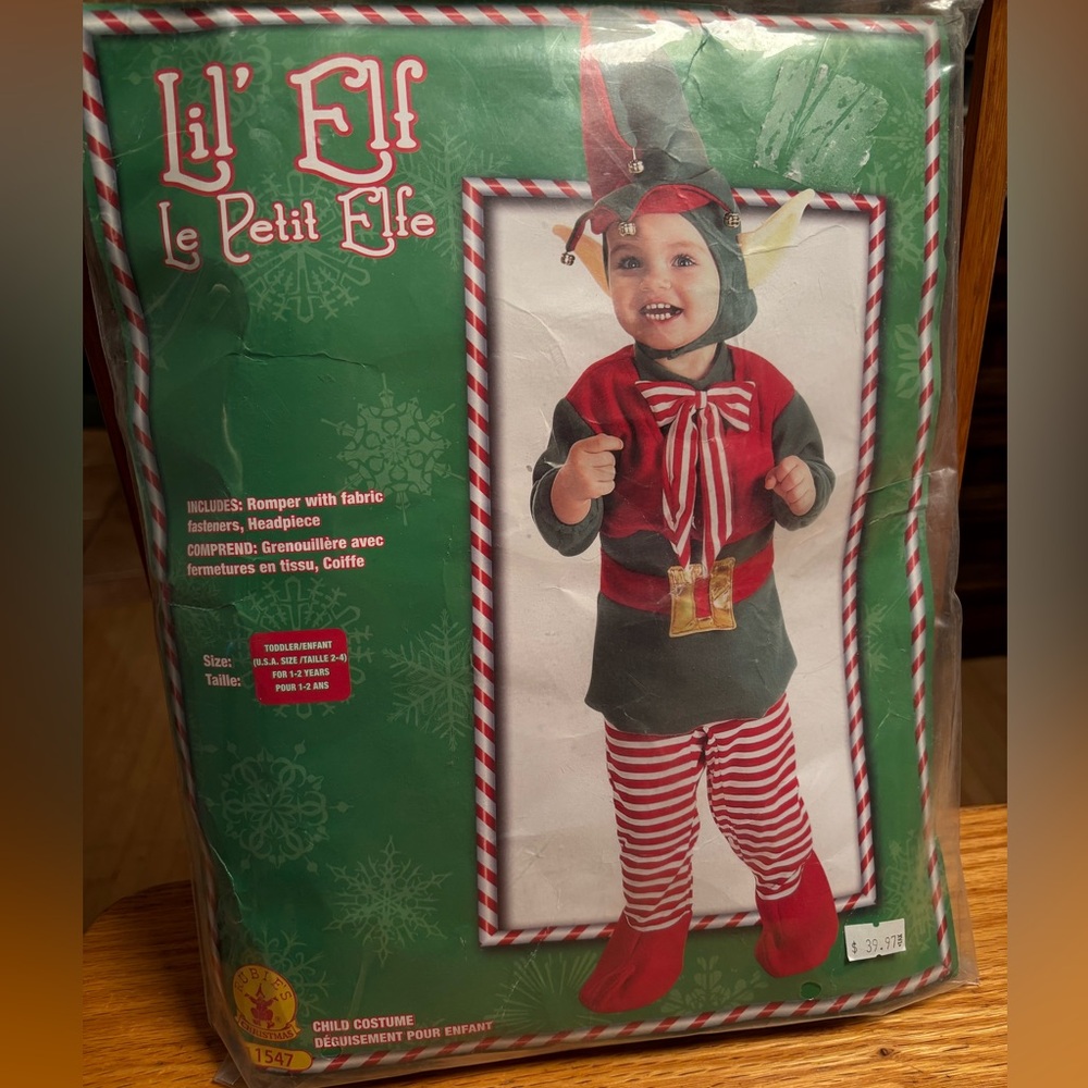 NEW Little Elf CostumeToddlers Christmas Santa's Helper